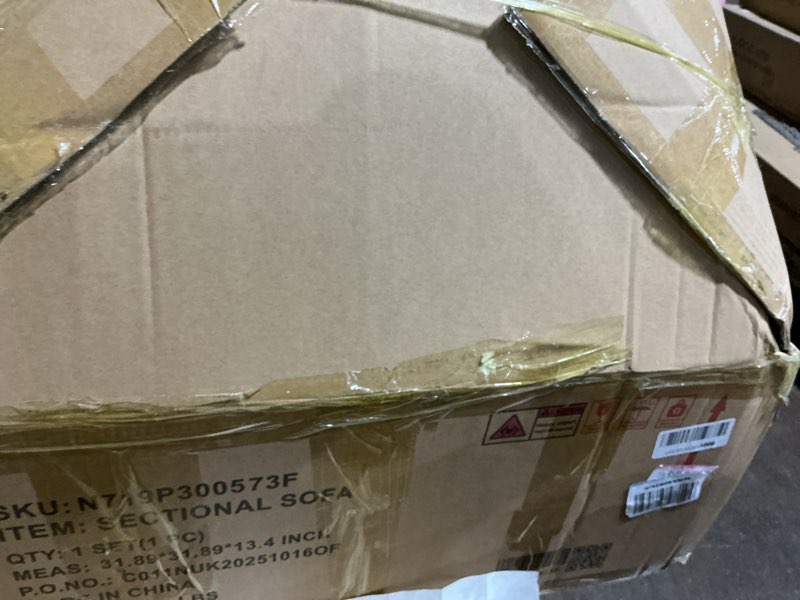 Condition photo showing Good Condition for 125.2" Sectional Sofa U-Shaped Upholstered Sofa L-Shaped Couch with a Movable Ottoman and Side Stora