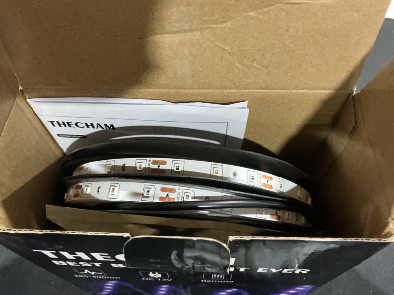 Condition photo showing Good Condition for 80ft Black Lights Strip with Remote, 1440 LEDs, 12V Flexible Blackights for Glow Party, Adjust Brightness, Delay Off, 3 Light Modes, Indoor Fluorescent Party, Stage Lighting