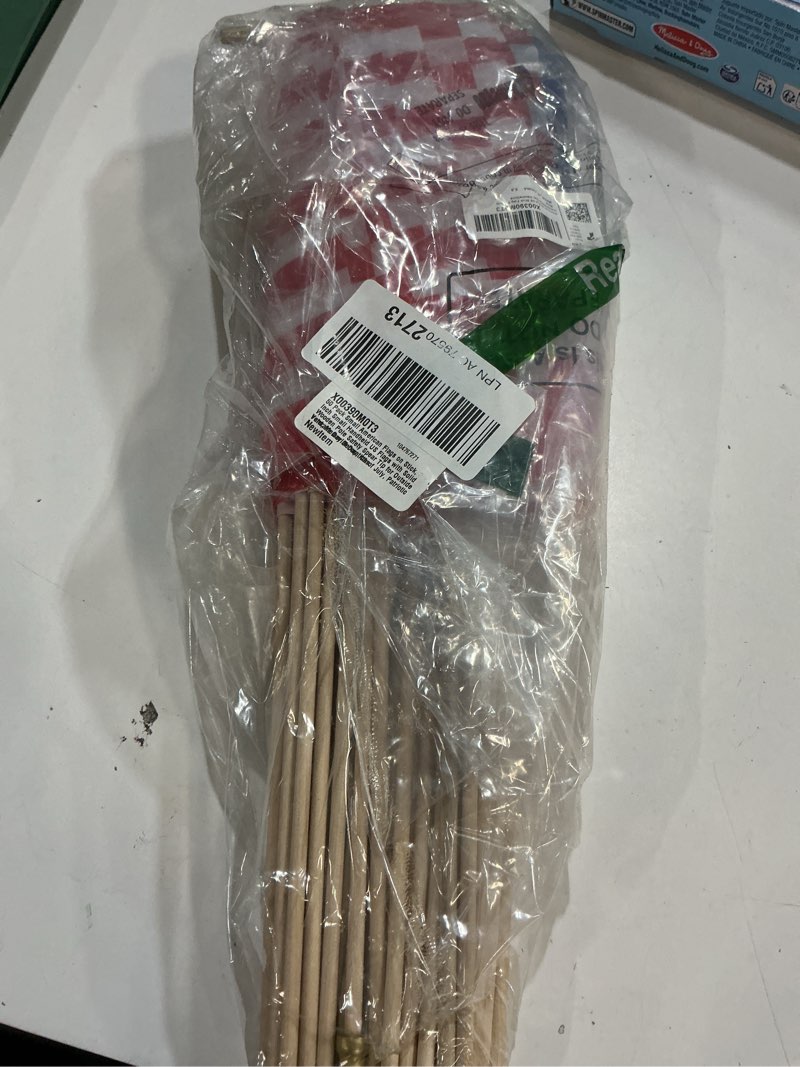 Condition photo showing Good Condition for Shimeyao 50 Pack Small American Flags on Stick, 8 x 12 Inch Small Handheld US Flag with Solid Wooden Pole Safety Spear Tip for 4th of July 250th Anniversary Patriotic Independence Veterans Day