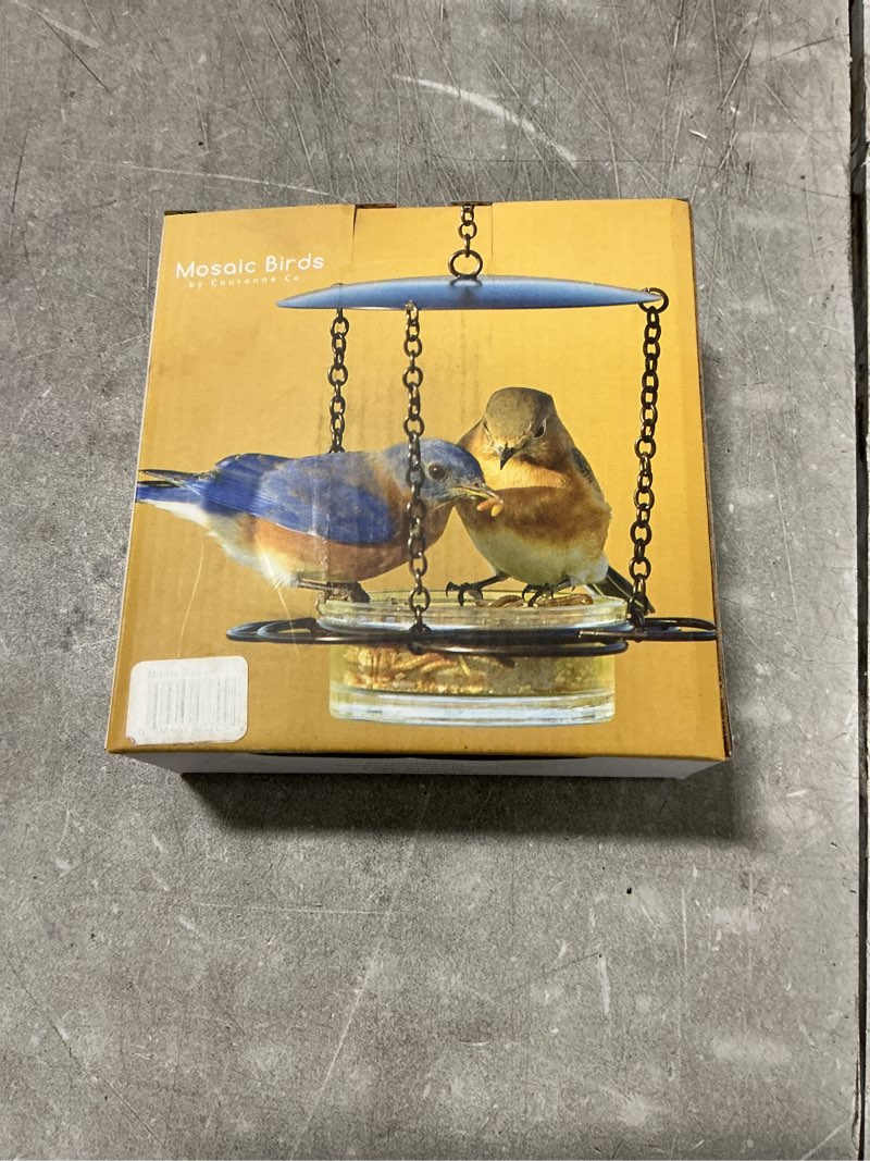 Condition photo showing New/Like New for Mosaic Birds M446-200-08 Floral Bird Feeder Orange