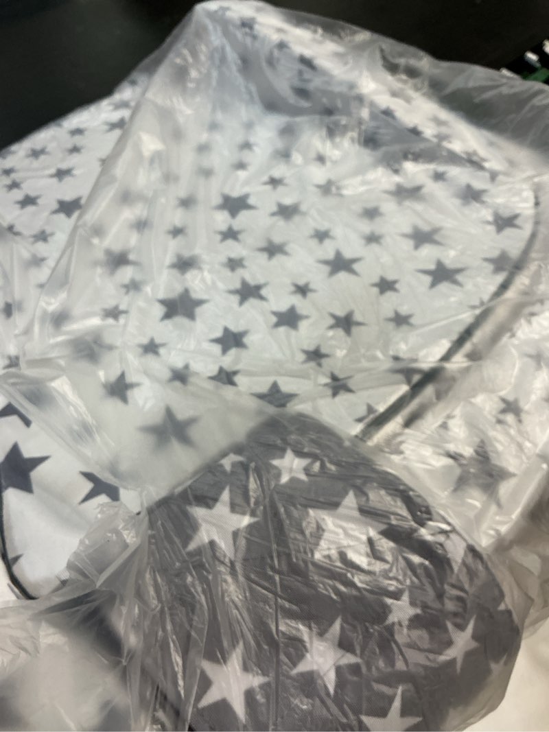 Condition photo showing As Is for toddler travel bed, portable toddler bed & chair 2-in-1 – convertible travel crib with storage pockets, built-waterproof oxford cloth, easy,washable covers,soft dutch velvet (stars pattern)