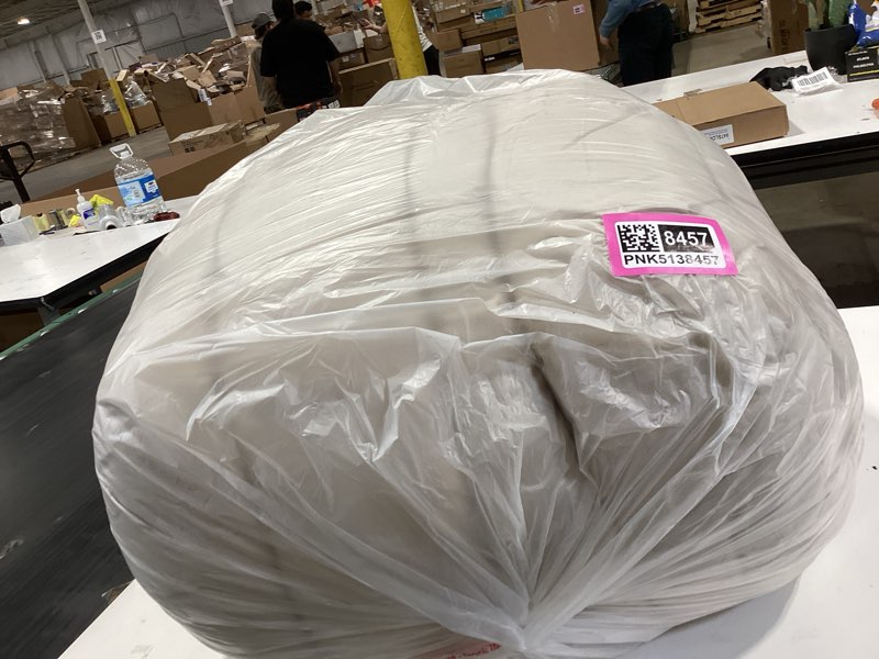 Condition photo showing Good Condition for andency oversized super king plus comforter set 128x120 beige, extra large king size comforter oversize boho cream soft warm neutral bedding comforter sets, 3 pieces aesthetic chevron textured bedding 01 - beige super king plus (128"x120")