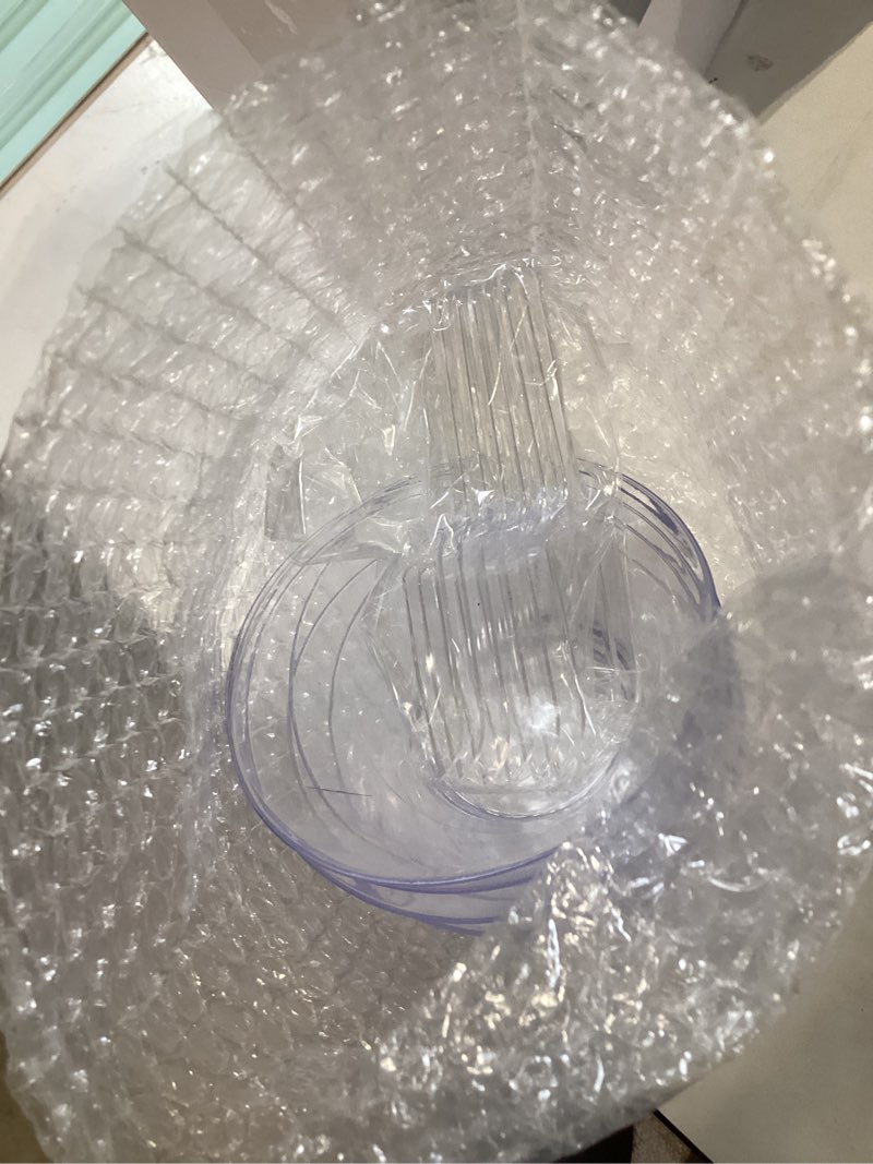 Condition photo showing Good Condition for sawysine 12 pcs plastic clear serving bowls with kitchen plastic scoops salad serving bowls popcorn scoops angled candy container for salad cooking parties, 210 ml