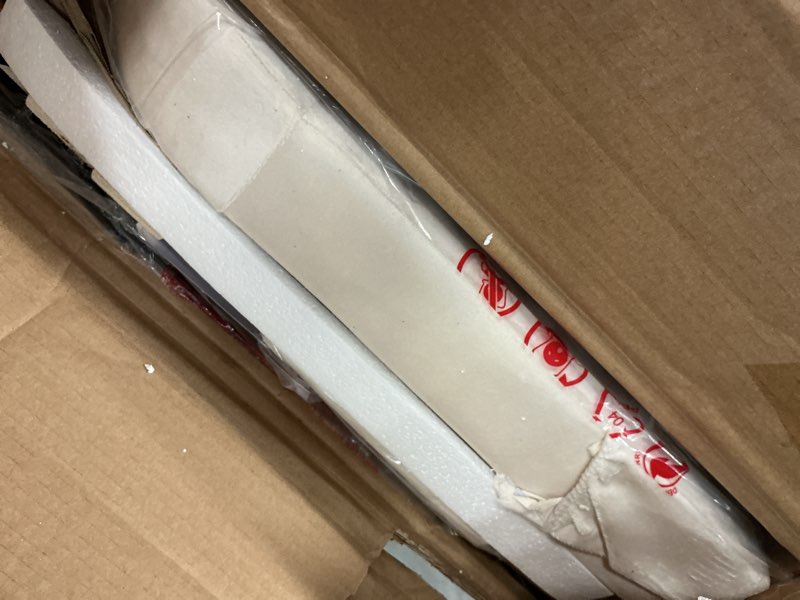 Condition photo showing Good Condition for Full Upholstered LED Bed Frame with 2 Storage Drawers and Adjustable Chic Double Wavy Headboard, Velvet Princess Platform Bed with Charing Station, Solid Wood Slats Support,No Box Spring Needed,Beige Beige Full