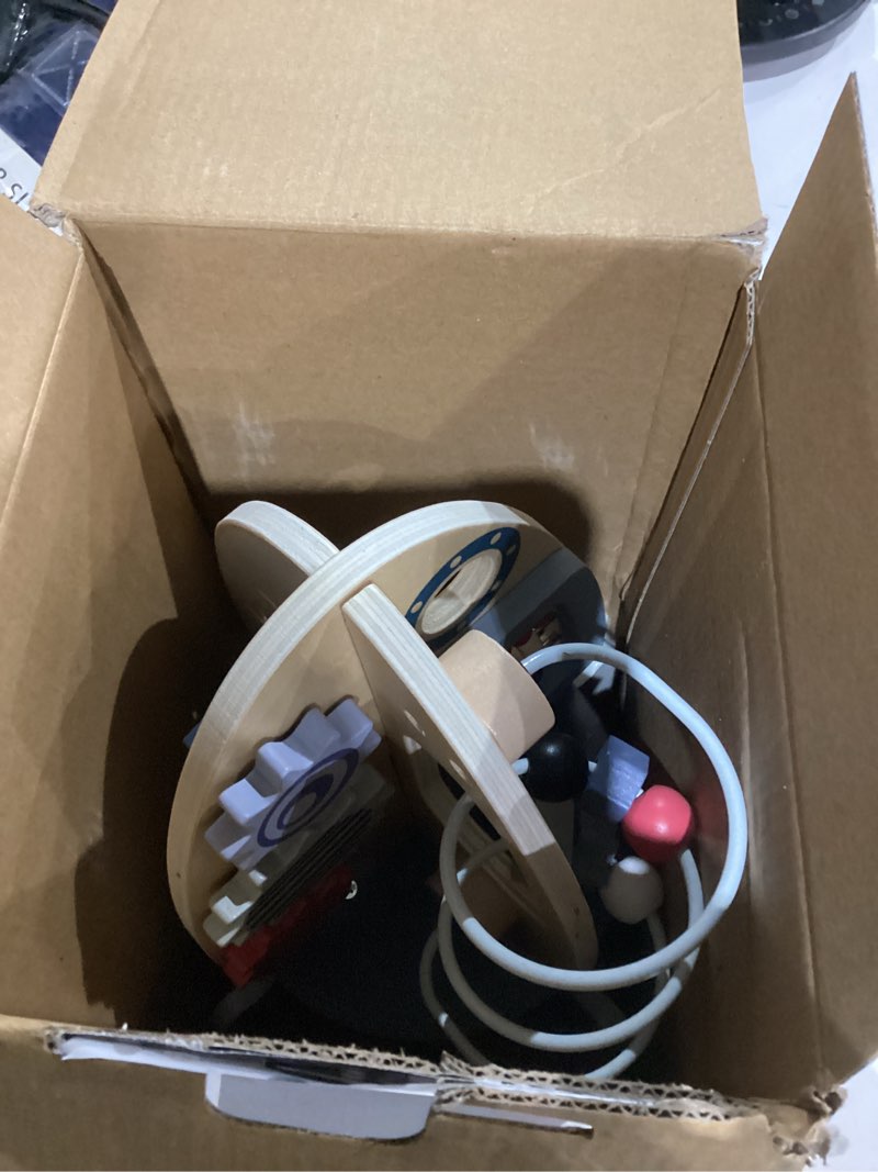 Condition photo showing Good Condition for wdmiya space wooden activity cube toys for baby, montessoritoys for 1 year old boy & girl birthday gifts, sensory and educational 1st birthday gifts, busy board toys for baby boy 6-18 months (rocket)