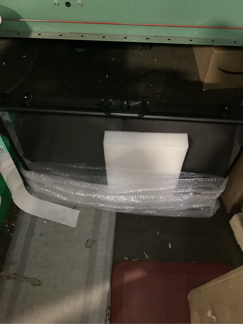 Condition photo showing New/Like New for black 34 in x 22 in, card show display case large aluminum, trading card display case suitable for sports card/ tcg/ jewelry collection, 1-year coverage black 34"x22"