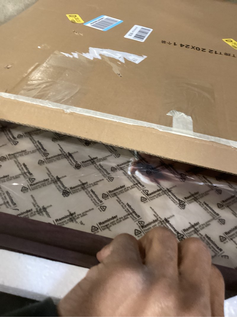 Condition photo showing Good Condition for 20x24 Picture Frame Walnut Brown, Country 20 x 24 Poster Frame with Arc Edge, Large Picture Frames for Wall Decor Walnut Brown 20x24