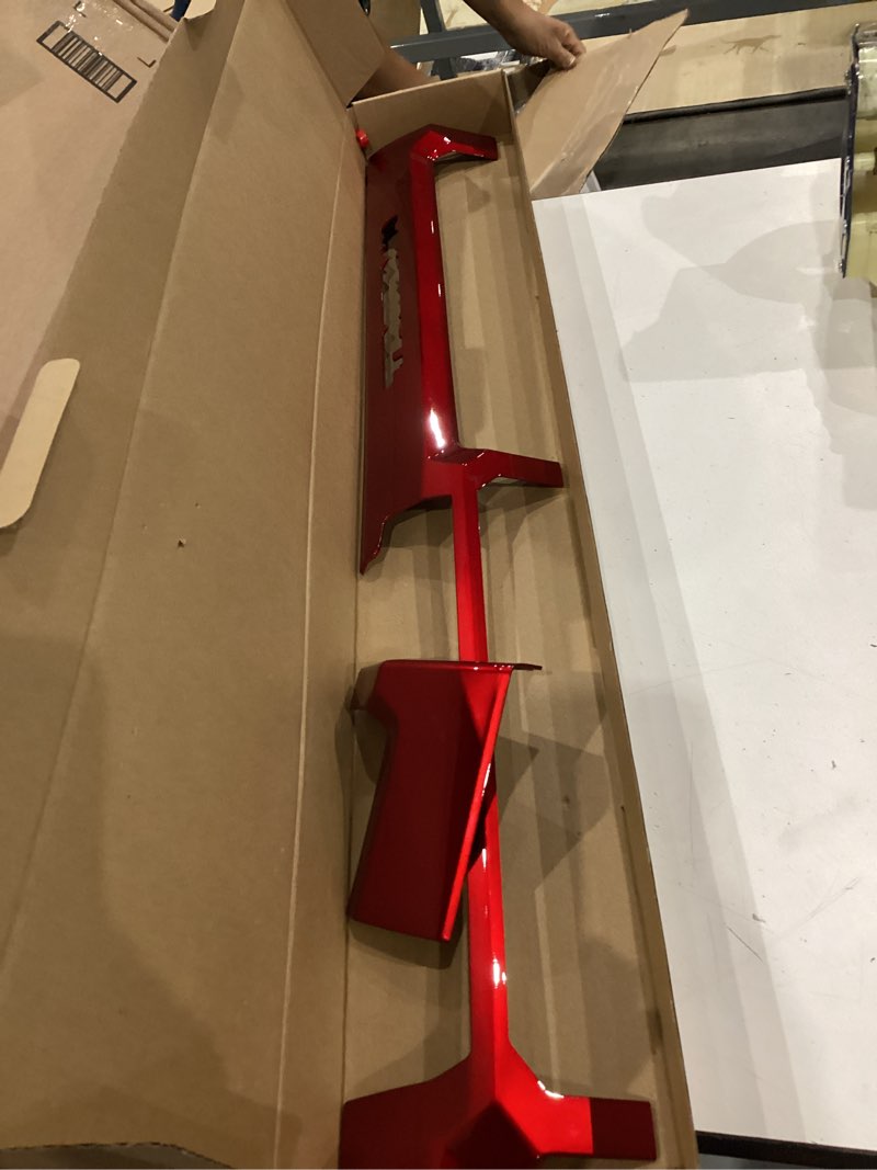 Condition photo showing As Is for dark red dashborad panel cover for toyota tacoma 2024 2025 2026 w/14 display interior accessories center console abs side frame decor cover (dark red, fit 14 inch display only) fit 14 inch display only dark red