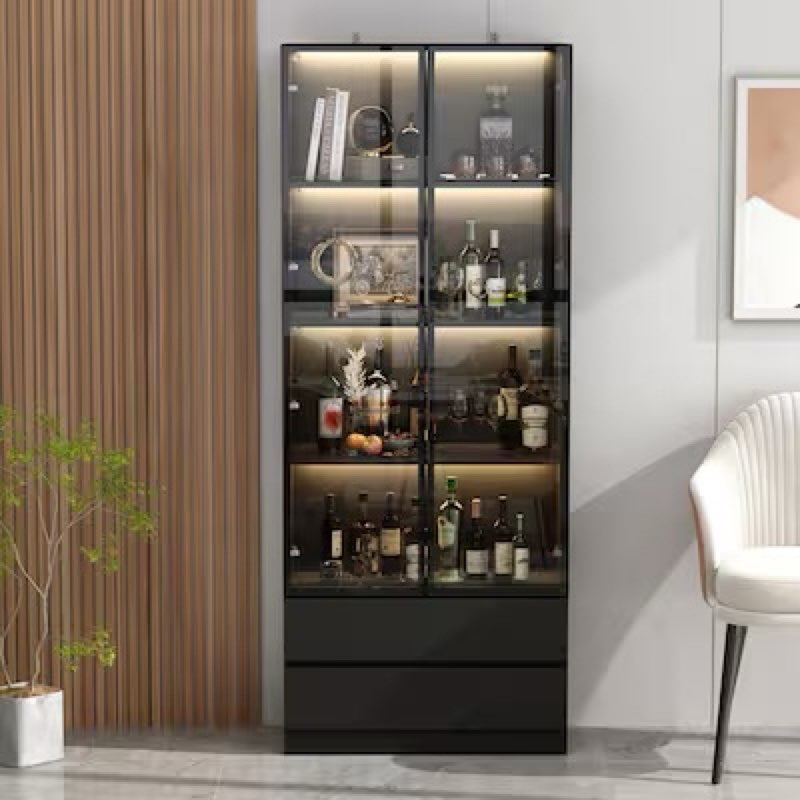 fufu&gaga contemporary/modern black steel pantry with wine storage (similar to the stock photo)