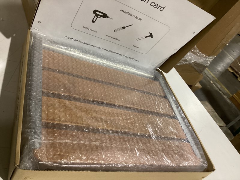 Condition photo showing As Is for Foldable Shower Seat Wall Mounted, Folding Shower Bench for Small Shower Spaces, 400lbs Max Load for Inside Shower, 16" Yellow 16 Inchs