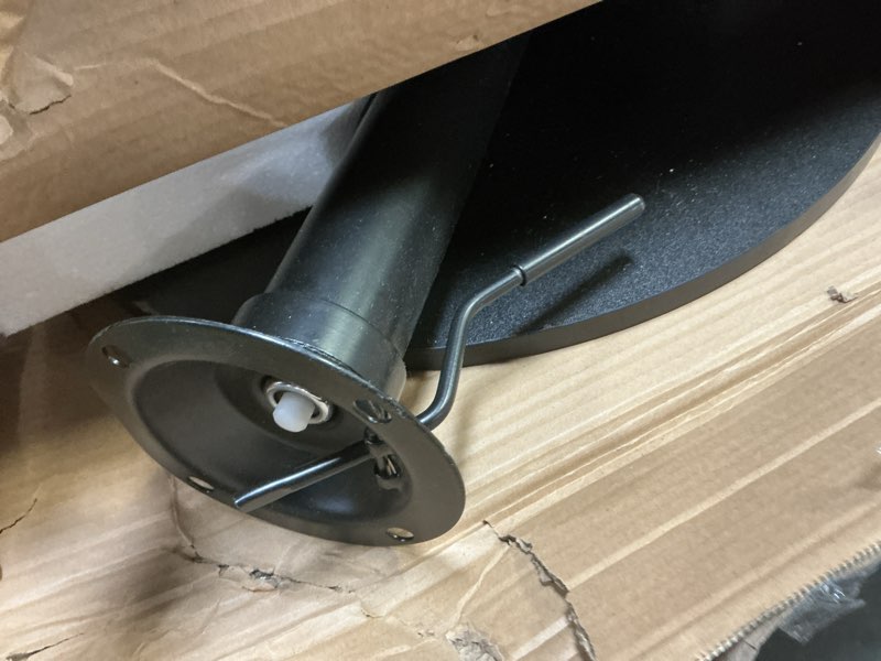 Condition photo showing Good Condition for hoobro bar table, height-adjustable round pub table 27-35.4 inches, cocktail table with sturdy base, modern style, easy to assemble, suitable for small space, black bk58bt01g1 1 black