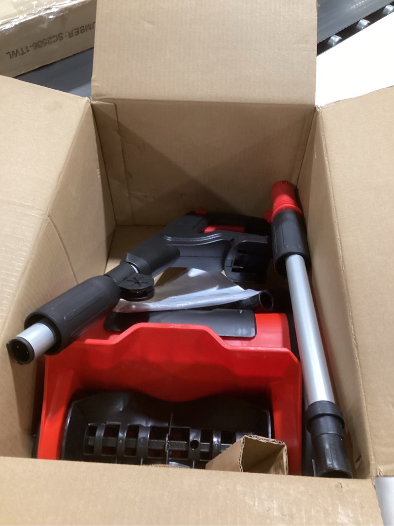 Condition photo showing Good Condition for Cordless Snow Shovel Compatible with Milwaukee 18V Battery, 12" Electric Snow Blower with 20FT Max Throw & Adjustable Handle & Safety Switch, Snow Thrower for Driveway, Deck, Patio, Steps (Tool Only) Red