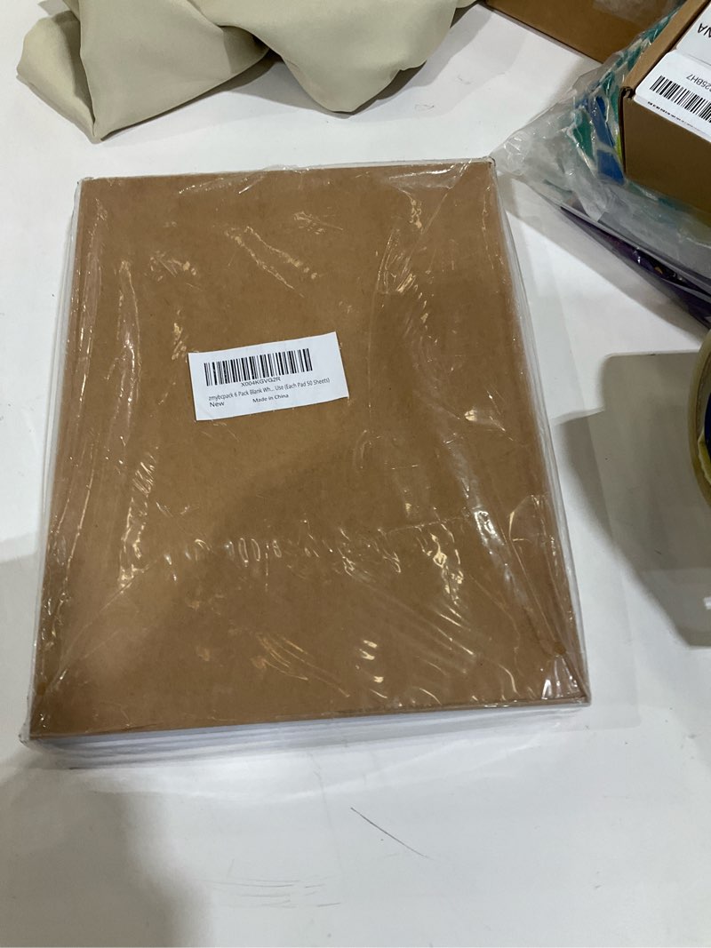 Condition photo showing As Is for 6 Pack Blank White Memo Pads 8.5X11 Inch Unlined Note Pad Scratch Pads for Office, School, and Home Use (Each Pad 50 Sheets) 8.5x11"(Blank,6pack)