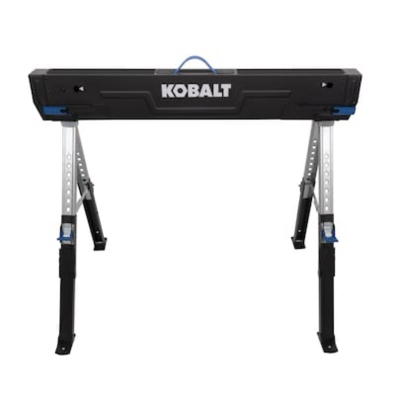 kobalt 38-in w x 32.2-in h adjustable steel saw horse ( 1300-lb capacity)