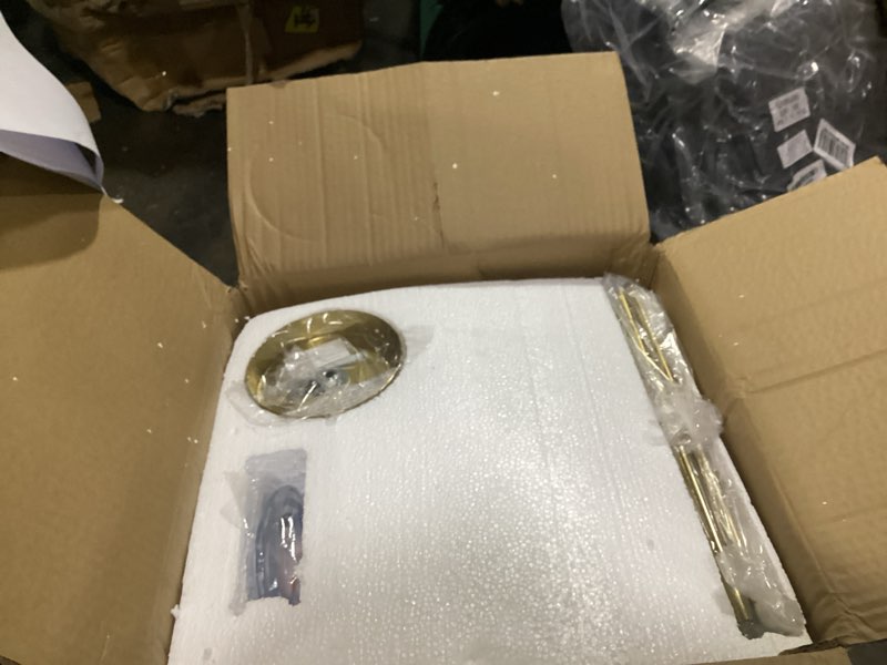 Condition photo showing As Is for (similar too )kichler marsailli 1-light medium pendant light fixture with clear glass in champagne bronze, updated traditional hanging light for kitchen island, dining room (19\" x 11.5\"), 52661cpzclr clear glass 11.5 inch champagne bronze