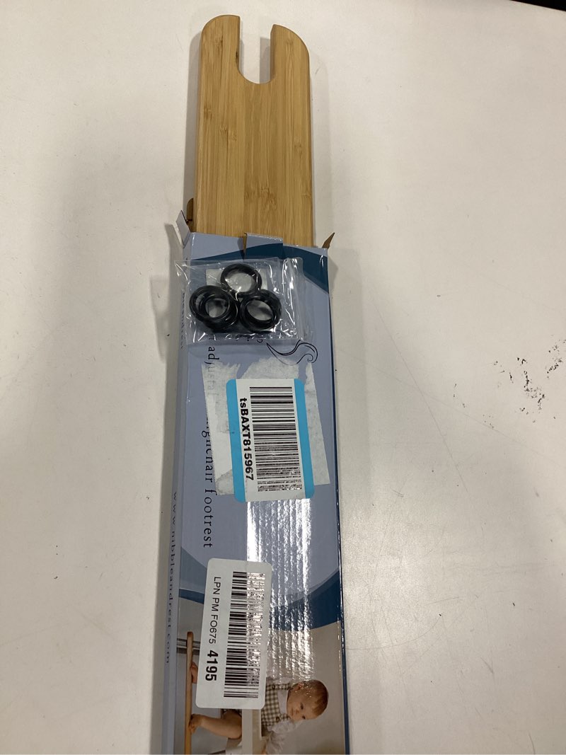 Condition photo showing New/Like New for Nibble and Rest Woodsi Footsi Highchair Footrest for IKEA Antilop, Bamboo Wooden Footrest, Height Adjustable, High Chair Accessories,Suitable Footstool with Rounded Corners Bamboo Footrest