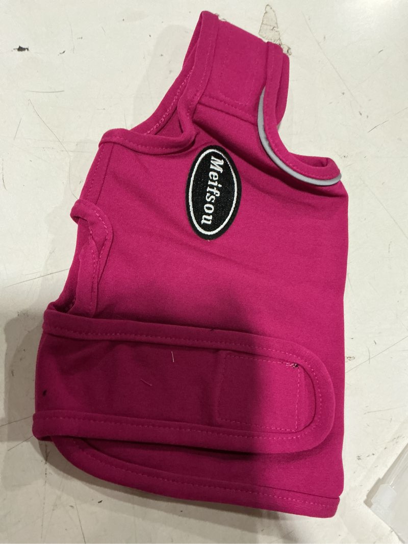 Condition photo showing Good Condition for meifsou dog anxiety vest, skin-friendly thunder jacket for dogs, dog calming shirt for thunder, fireworks, vet visits and separation - keep pet calm without medicine & training, anti anxiety for dogs small rose red