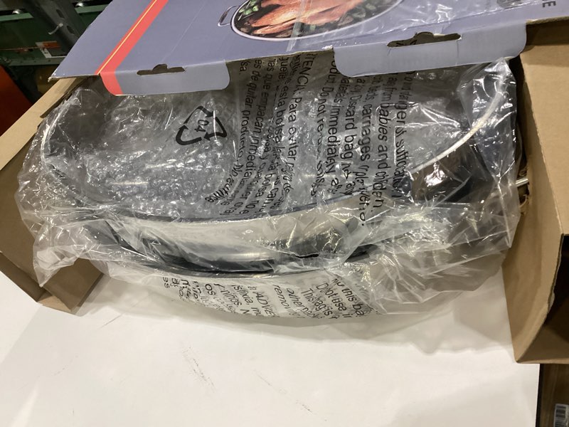 Condition photo showing Good Condition for large roasting pan with rack and lid, gifts for mom women wife, stainless steel large oval roaster, nonstick oven cookware for turkey chicken, 21 inch
