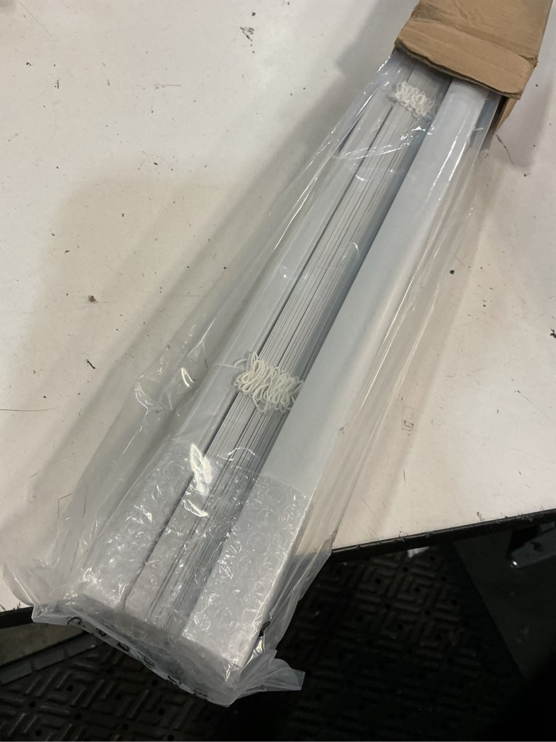 Condition photo showing Good Condition for lazblinds cordless white 1" room darkening vinyl mini blinds, 31" w x 48" h horizontal window blinds for home, cordless shades for indoor windows white 31"w x 48"h
