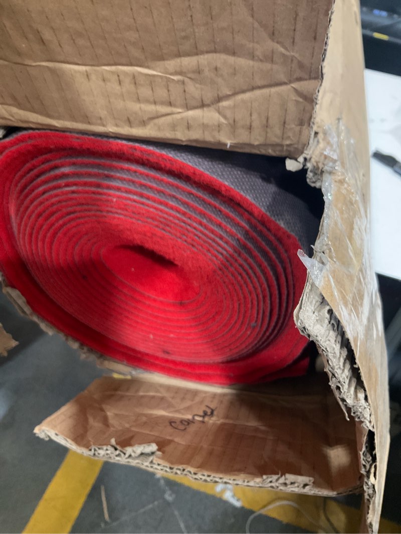 Condition photo showing Good Condition for pbhepj 4ft x 30ft extra thick red carpet runner for party & hollywood, festival celebration, wedding, graduation ceremony, award ceremony, vip reception, heavy-duty, non-slip tpr rubber