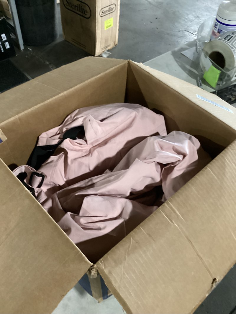 Condition photo showing Good Condition for women and men's snow bibs - adjustable overalls, windproof & waterproof ski pants, insulated warm pants light pink large