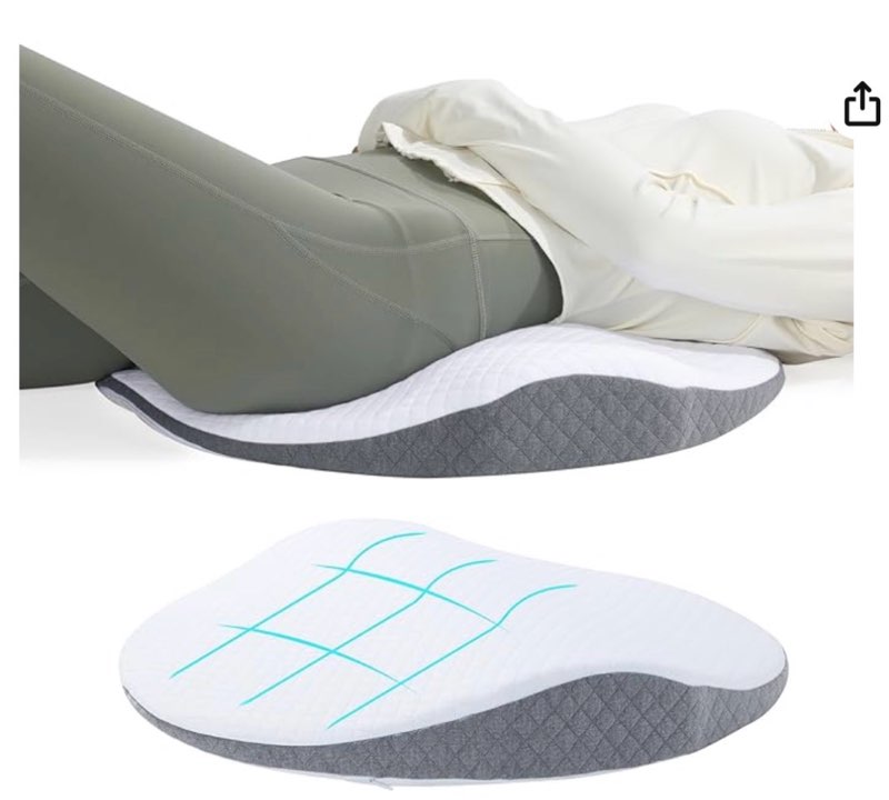 royalay lumbar support pillow for bed, memory foam waist pillow for sleeping, ergonomic wedge pillow for back support, elevated body pillow with removable cover for side, back and stomach sleepers