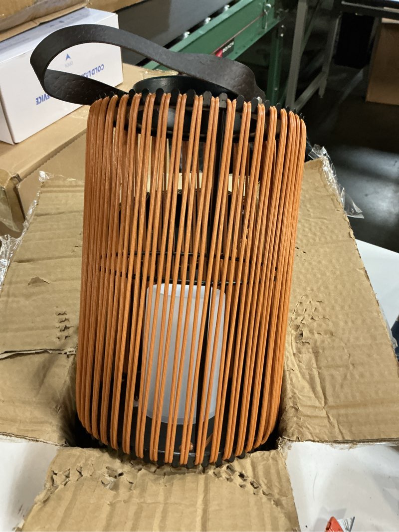 Condition photo showing Good Condition for 2 pack solar lanterns outdoor waterproof, cylindrical shape solar lantern with handle, hand-wound outdoor lantern dusk to dawn 6-8hr, hanging & tabletop decor for garden/patio