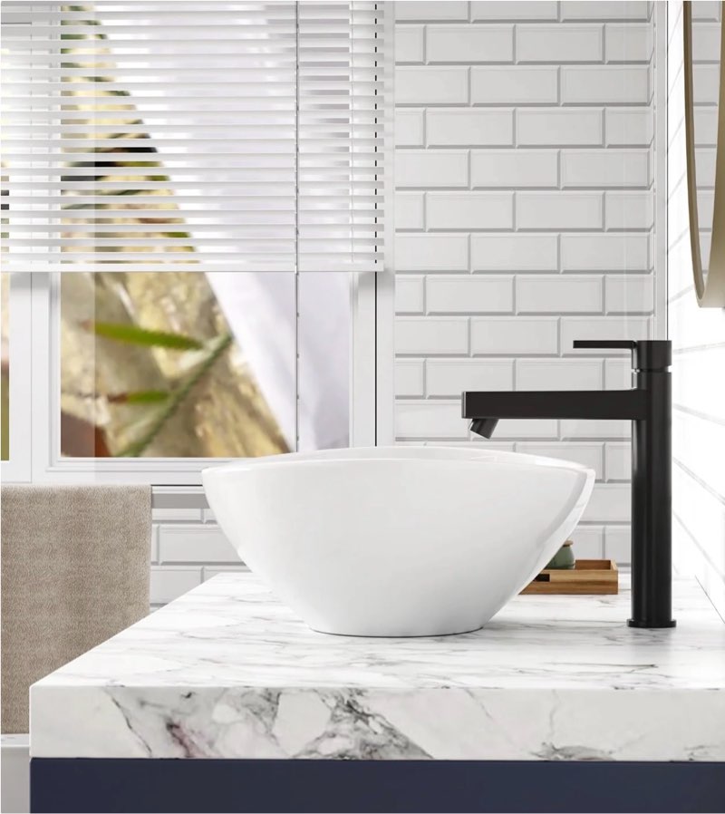  Garvee Bathroom Vessel Sink, Oval Bathroom Sink, White Vessel Sink, Bowl Sink Countertop Modern Egg Shape 40 * 33 * 14.5cm