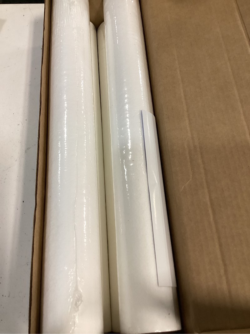 Condition photo showing New/Like New for aquasana whole house replacement pre-filters | reduces sediment, rust & dirt that can clog system | genuine & certified | 20-inch | 4 count | eq-304-20 white 20” pre-filters
