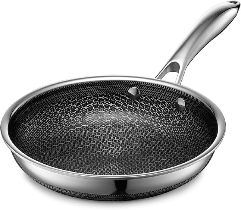 Non Stick Frying Pans,Hybrid Nonstick 10 Inch Frying Pan,Stay-Cool Handle,PFAS PFOA PTFE Free,Dishwasher-Friendly,Nonstick Frying Pan,Oven-Safe,Works on,Ceramic and Gas Cooktops