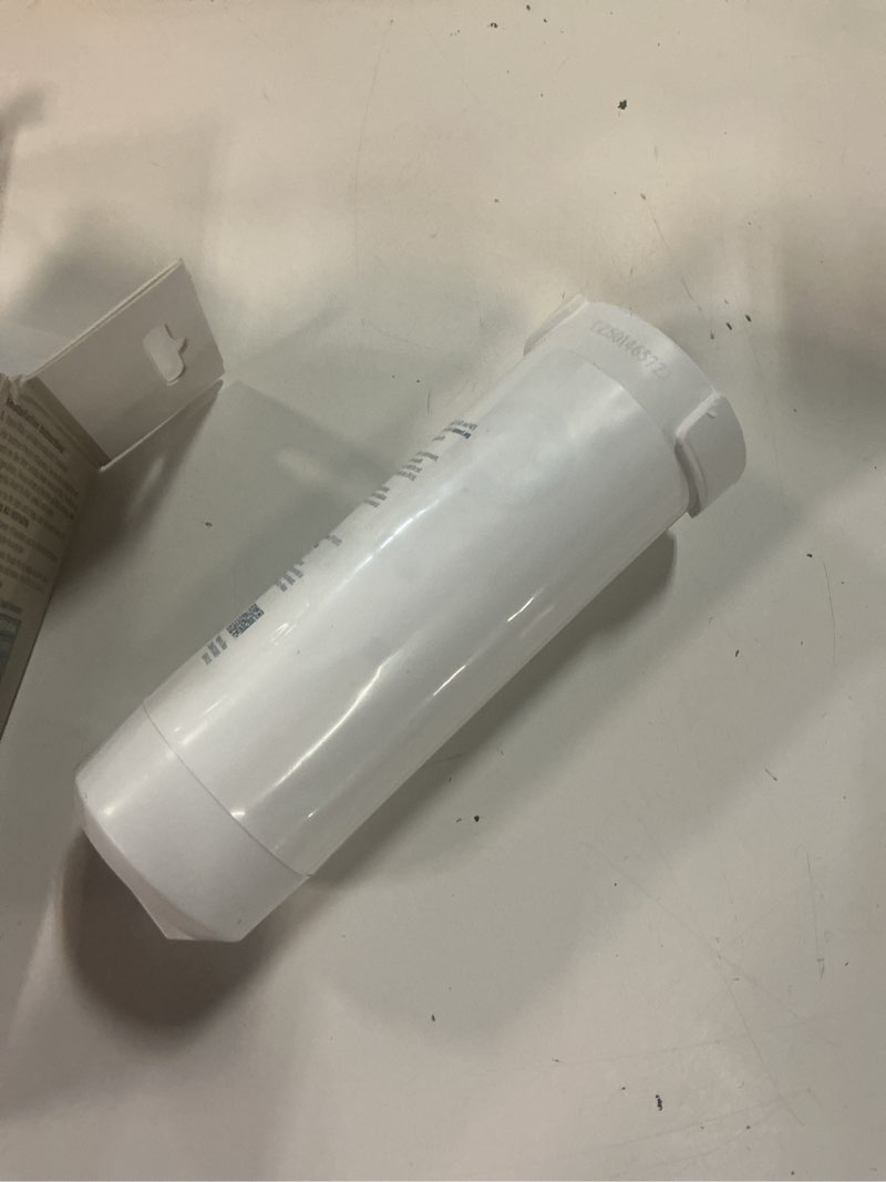 Condition photo showing As Is for ge xwfe refrigerator water filter, genuine replacement filter, certified to reduce lead, sulfur, and 50+ other impurities, replace every 6 months for best results, pack of 1