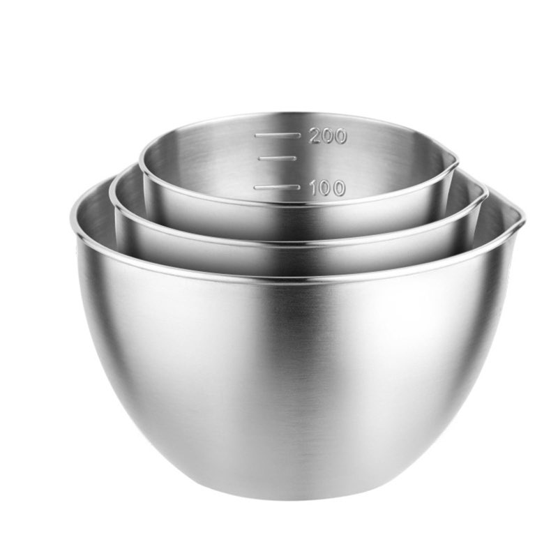 3PCS Stainless Steel Mixing Bowls Set, Kitchen Tools for Salad, Cooking Mixing & Baking