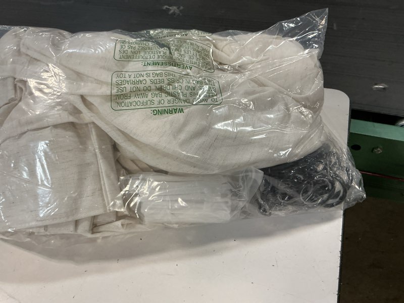 Condition photo showing Good Condition for 96 inches long pinch pleated semi sheer curtains,natural linen blended light filtering window curtains 96 length 2 panels for living room bedroom pinch pleat drapes with hooks 2 panels 40" wx96 l natural 40"w x 96"l (pack of 2)