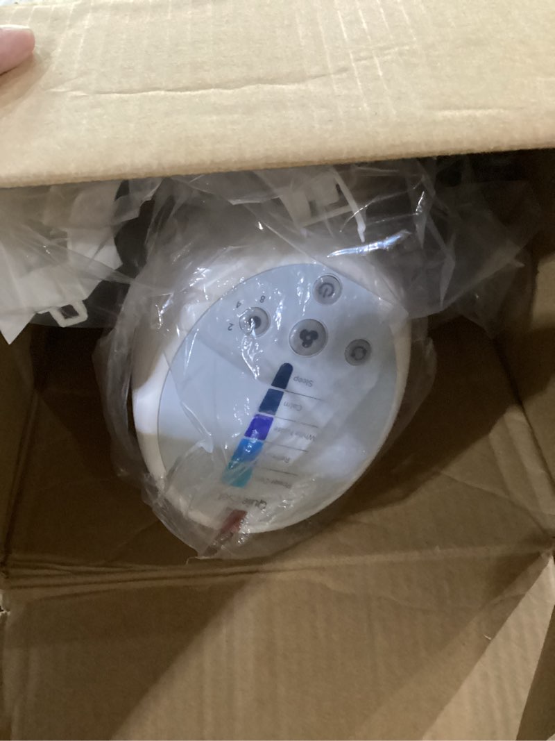 Condition photo showing As Is for honeywell quietset whole room oscillating tower fan with remote, white, hyf260