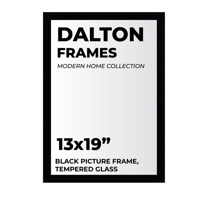 Dalton Frames - 18 x 27  Black Picture Frame - Shatter-Resistant Glass - Hanging Hardware Included