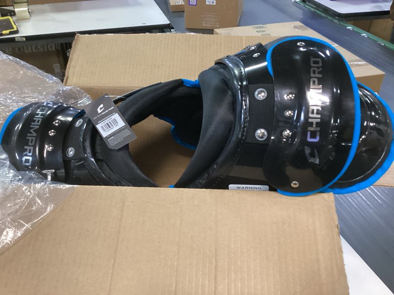 Condition photo showing As Is for CHAMPRO Gauntlet II Football Shoulder Pads Black Medium