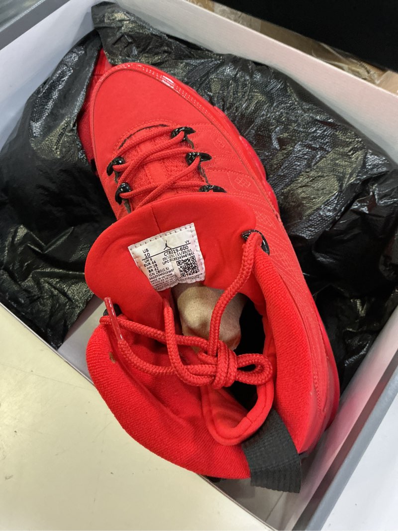 Condition photo showing Good Condition for jordan mens air jordan 9 retro ct8019 600 chile red - size 10