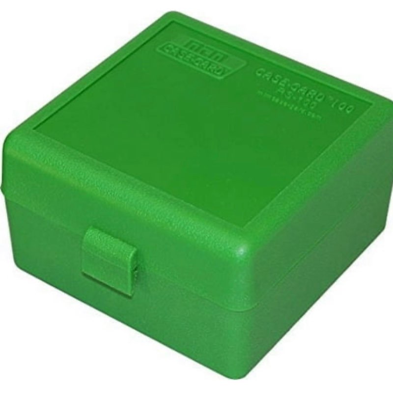 MTM RS-100-10 Case Guard 100 Rifle Ammo Box Series Green 17 Fireball 100rd