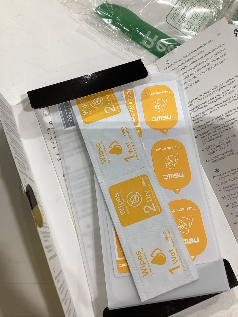 Condition photo showing New/Like New for NEW'C 3 Pack Designed for iPhone 14 Pro Max Screen Protector (6.7 inches),Tempered Glass with easy installation tool included,Case Friendly Ultra Resistant 14 Pro Max 6.7 inches Transparent