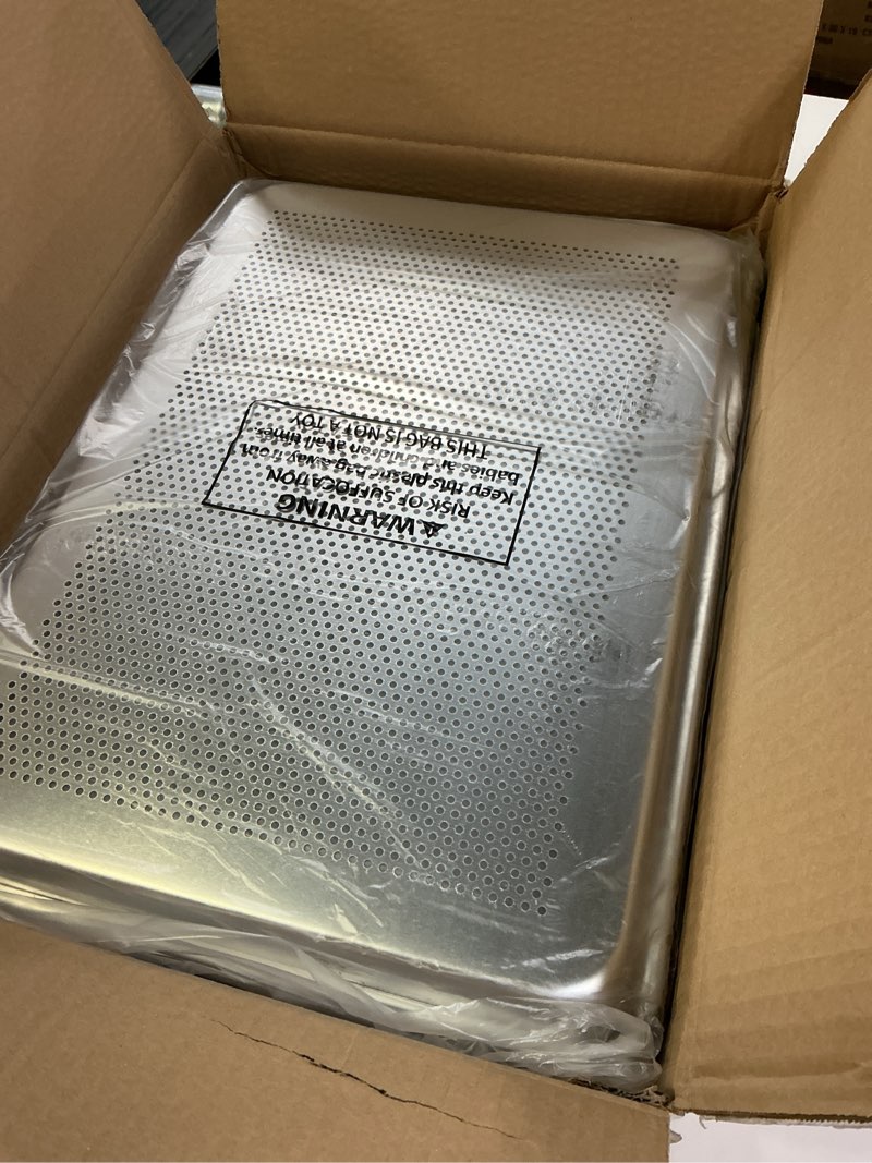 Condition photo showing item condition for HARDURA Aluminum Perforated Baking Sheet Pan 18”L X 13”W X 1”H Cookie Sheet, 6Packs, For Oven in Bakery & Restaurant, Kitchen 18" x 13"