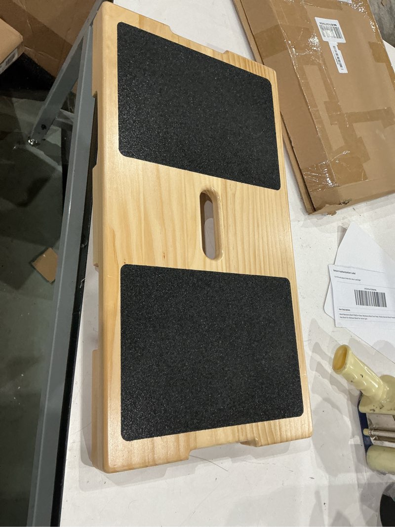 Condition photo showing Good Condition for wood resistance band platform base, resistance band foot plate, fitness exercise board footplate, st