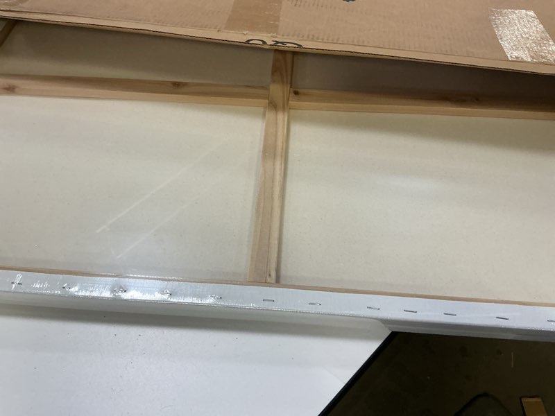 Condition photo showing New/Like New for GOTIDEAL Stretched Canvases for Painting, 24x36" Inch Set of 2, Primed White - 100% Cotton Blank Art Large Canvas Boards for Painting for Acrylic Pouring, Oil Paint Dry & Wet Art Media