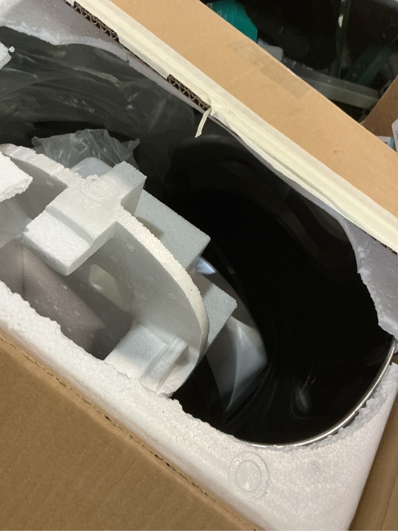 Condition photo showing Good Condition for SensorCan 13 Gallon Sensor Trash Can with Wheels and AbsorbX Odor Control System, Stainless Steel, Oval Shape Automatic Kitchen and Office Garbage Bin (Powered by Battery or Optional AC Adapter) Black / Stainless Steel with Wheels