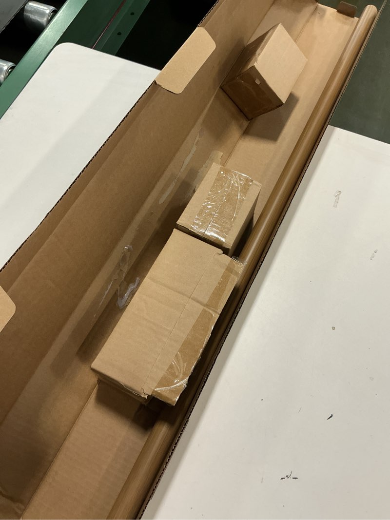 Condition photo showing Good Condition for Adjustable 36-72 Inch Faux Wood Curtain Rods, 1 Inch Diameter with Wood Grain Round Finials, Fits 24-68 Inches Small to Medium Windows, Heavy Duty Decorative Window Drapery Rod Wood Grain 36-72''