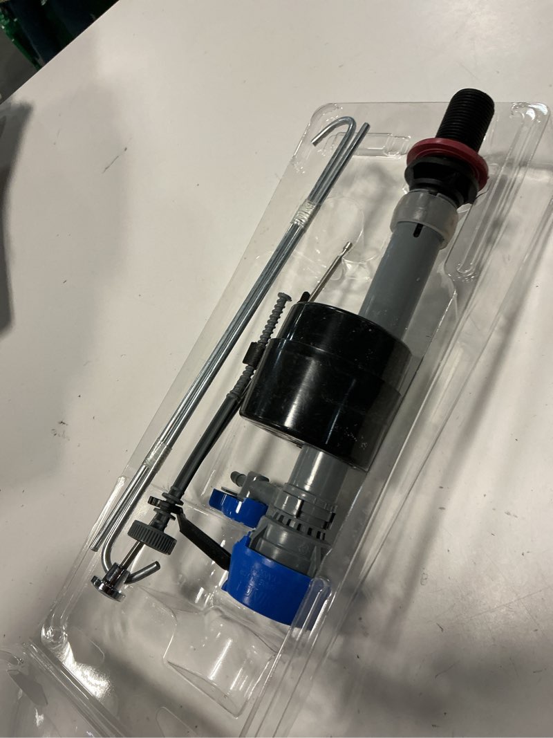 Condition photo showing As Is for fluidmaster universal toilet fill valve and 2-in flapper kit