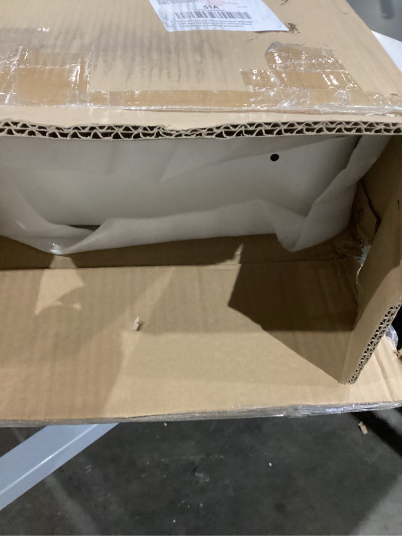 Condition photo showing As Is for All-Terrain Cargo Wagon - White Flower Girl Wagon Pull Along with Removable Wooden Side Panels, Big Tires and Wide Grip Handle for Weddings, 33' L x 15.7' W x 19.6' H