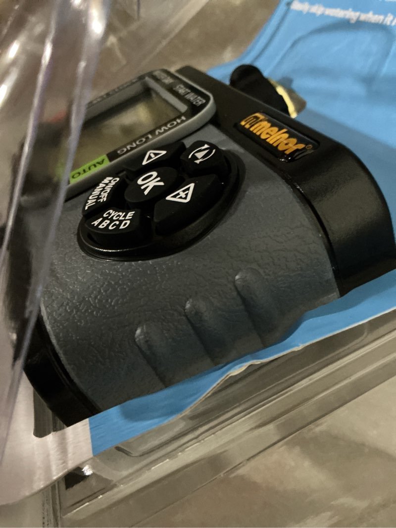 Condition photo showing As Is for melnor 1 output port stationary digital hose end timer