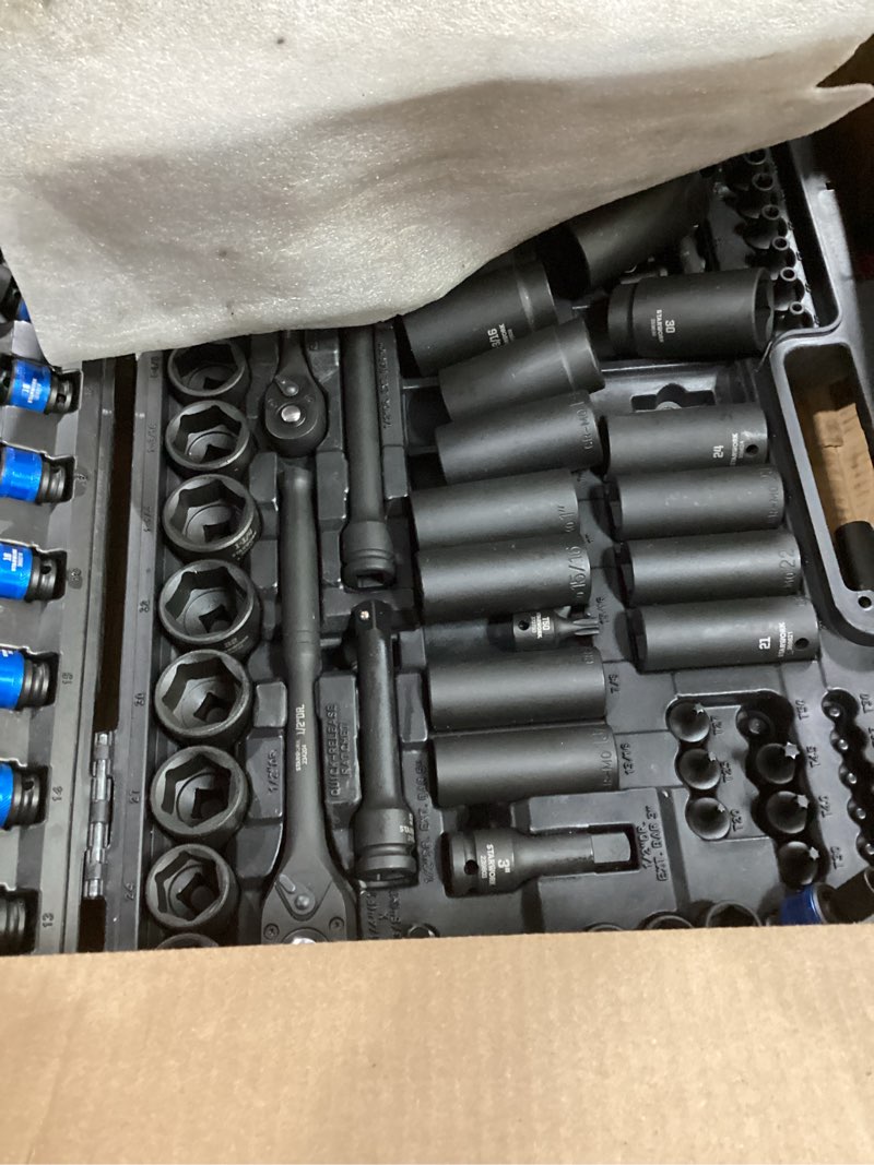 Condition photo showing As Is for STARWORK TRUE MECHANIC 303-Piece Mechanics Tool Set and Socket Set, Professional, SAE/Metric 303 PC