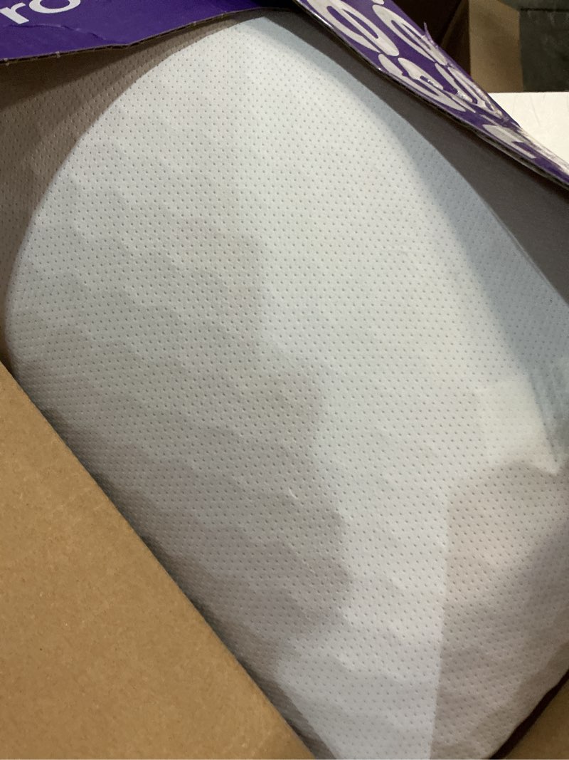 Condition photo showing As Is for purple harmony pillow – talalay latex foam cooling pillow for combo or side sleepers, 360º hex gelflex grid for no-pressure support and luxurious weightless feel - king, medium feel, med height king - medium