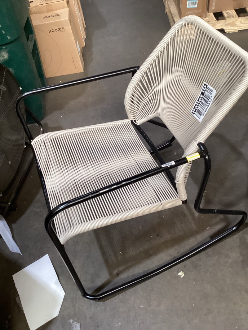 Condition photo showing Good Condition for fisher stack & wicker outdoor patio chair, rocking chair gray - threshold™: weather-resistant, no assembly required